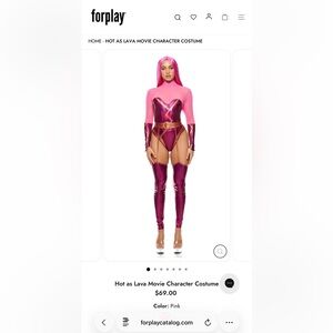 Forplay Hot As Lava Move Character Costume. Lava Girl 3 pc Set